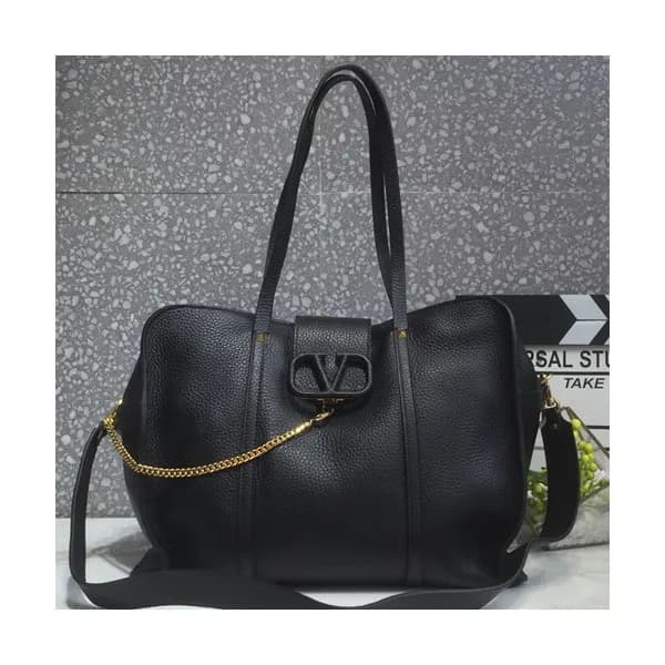 Valentino 2019 Leather Large Tote Shoudler Shopper… - 1
