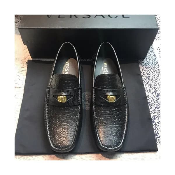 Versace 2019 Mens Leather Loafer - 베르사체 2019 남성용 레… - 1