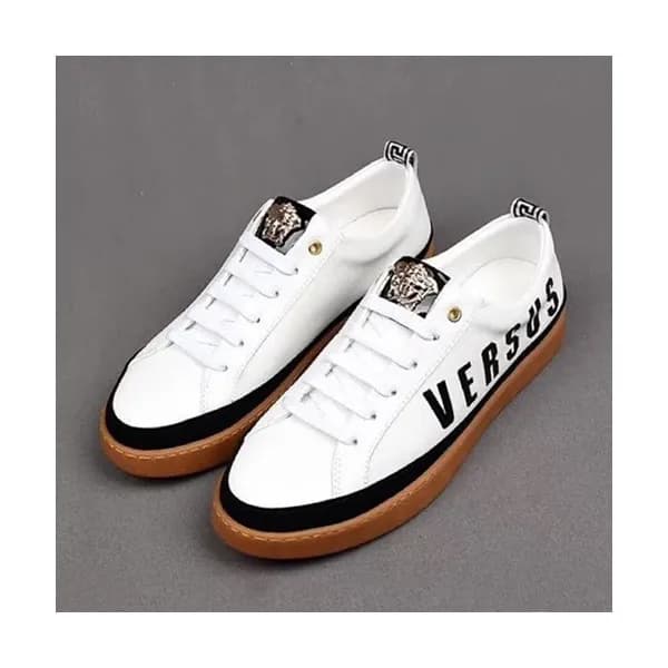 Versace 2019 Mens Leather Sneakers - 베르사체 2019 남성용… - 1