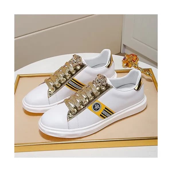 Versace 2019 Mens Leather Sneakers - 베르사체 2019 남성용… - 1