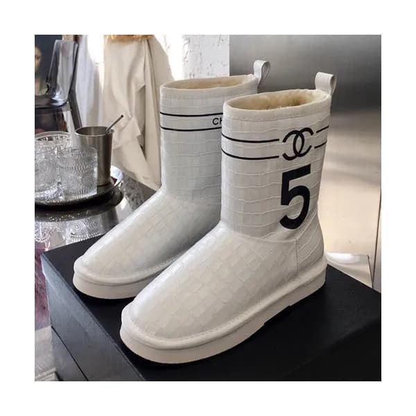 Chanel 2019 Ladies Leather & Wool Boots - 샤넬 2019 … - 1