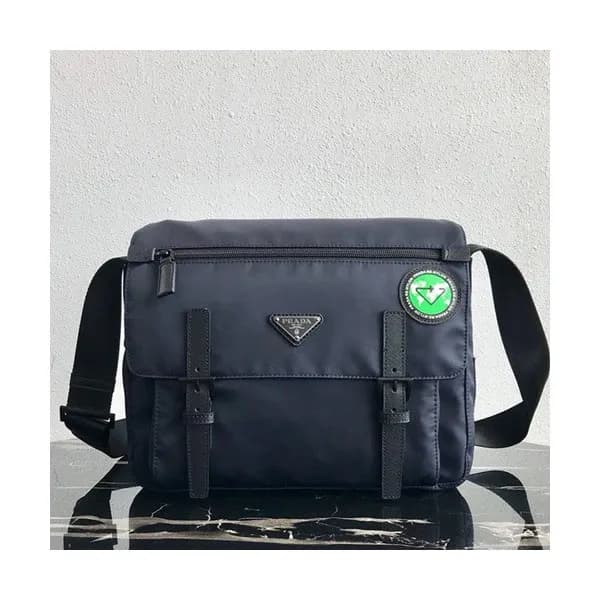 Prada 2019 Nylon & Leather Messenger Shoulder Bag,… - 1