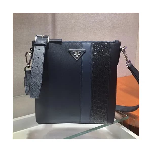 Prada 2019 Leather Messenger Shoulder Bag,25CM - 프… - 1