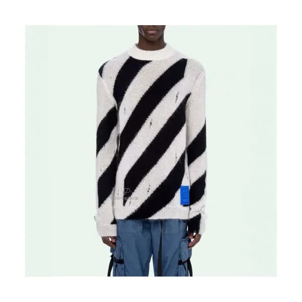 Off-white 2019 Mm/Wm Brush Mohair Knit Sweater - 오… - 1