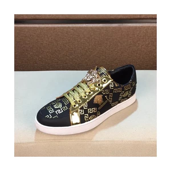 Versace 2019 Mens Leather Sneakers - 베르사체 2019 남성용… - 1