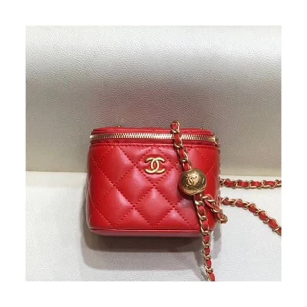 Chanel 2020 Leather Chain Shoulder Cross Bag,11CM … - 1