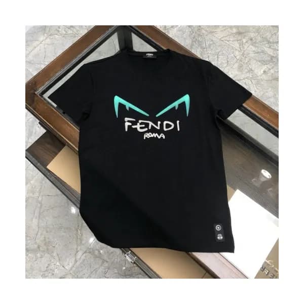 [펜디]Fendi 2020 Mens Logo Casual Silket Short Sleev… - 1