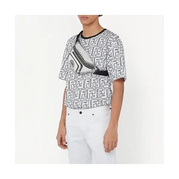 [펜디]Fendi 2020 Mens Logo Casual Short Sleeved Tshi… - 1