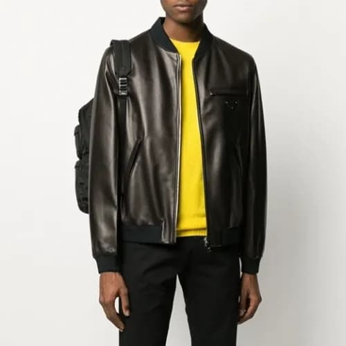 Prada 2020 Mens Logo Casual Leather Jacket - 프라다 2…