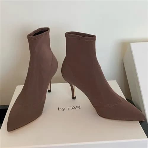 By Far 2020 Women's Leather High Heel Ankle Bo… - 1