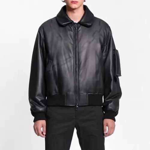 [루이비통]Louis vuitton 2020 Mens Logo Leather Jackets… - 1