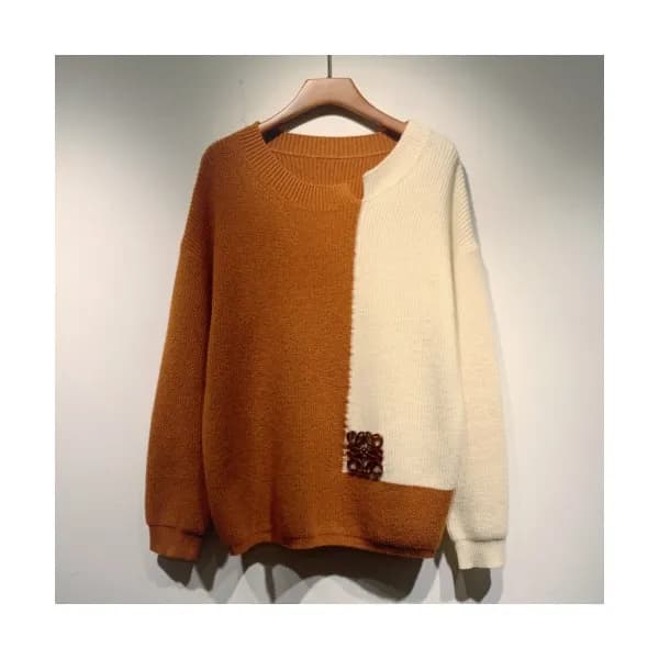 Loewe 2021 Mens Logo Crew-neck Wool Sweaters - 로에베… - 1