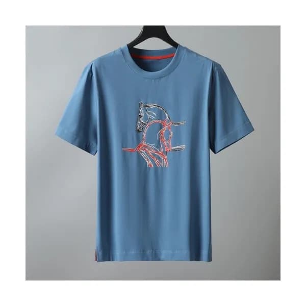 [에르메스]Hermes 2021 Mens Crew-neck Short Sleeved Tsh… - 1