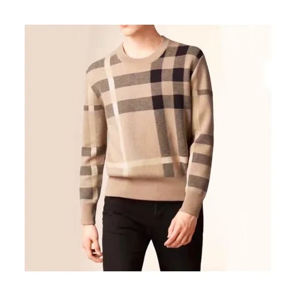 Burberry Mm/Wm Vintage Polo Wool Sweaters Beige -… - 1