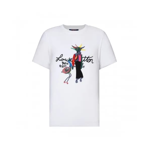 Louis vuitton Unisex Logo Short Sleeved Tshirts W… - 1