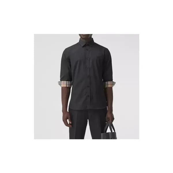 버버리 남성 클래식 블랙 셔츠 - Mens Black Tshirts - bur04247x - 1