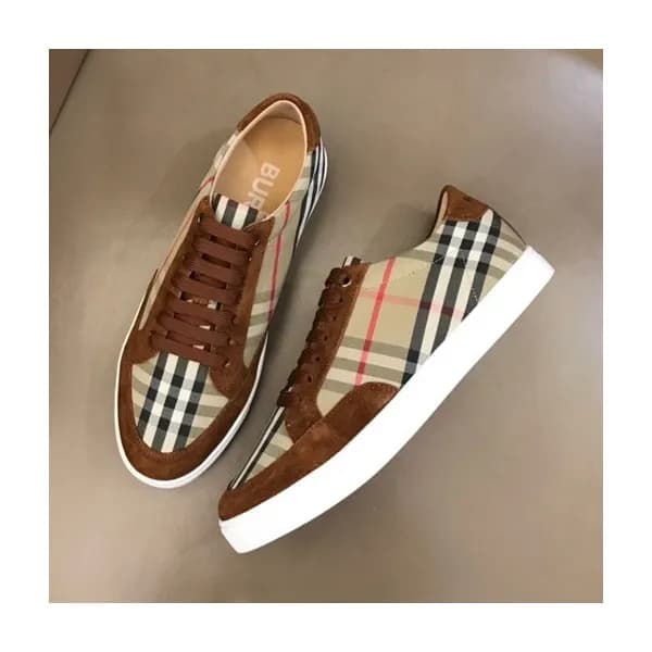 버버리 남성 빈티지 브라운 스니커즈 - Mens Brown Sneakers - bur043… - 1