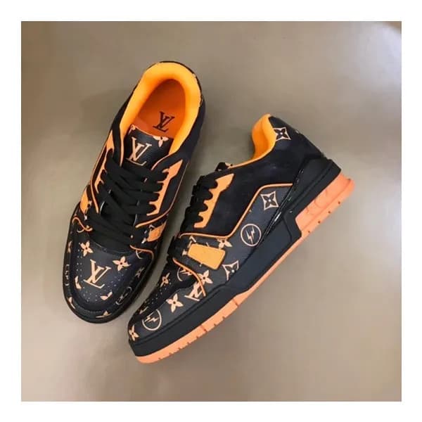 루이비통 남성 Trainer 오렌지 스니커즈 - Mens Orange Sneakers - … - 1