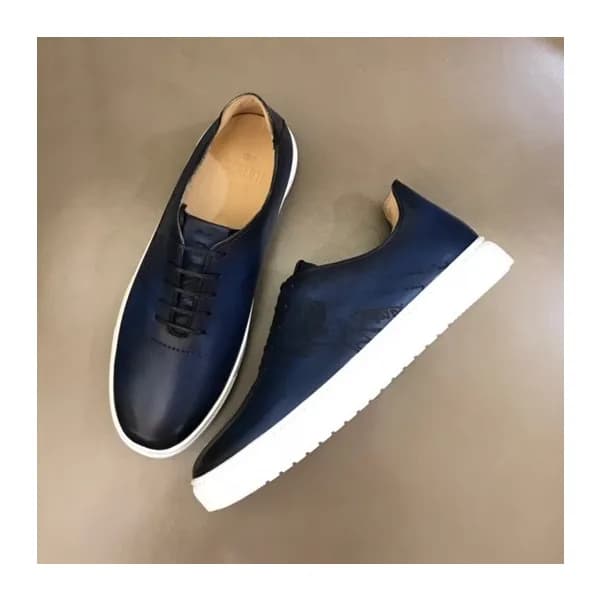 벨루티 남성 클래식 블루 스니커즈 - Mens Blue Sneakers - ber0105… - 1