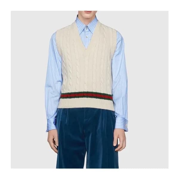 구찌 남성 아이보리 베스트 - Mens Ivory Vest - guc04971x - 1