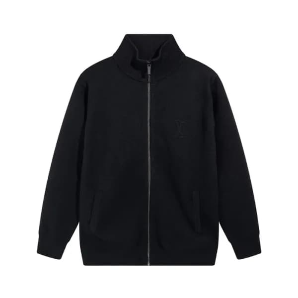 루이비통 남성 모던 블랙 집업 니트 - Louis vuitton Mens Black Swe… - 1