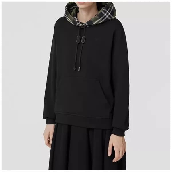 버버리 남/녀 클래식 블랙 후드티 - Burberry Unisex Black Hoodie … - 1