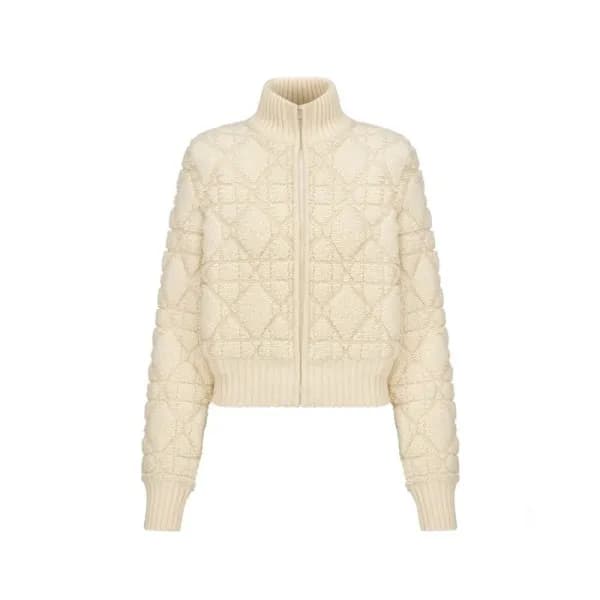 디올 여성 집업 화이트 스웨터 - Dior Womens White Sweaters - di… - 1