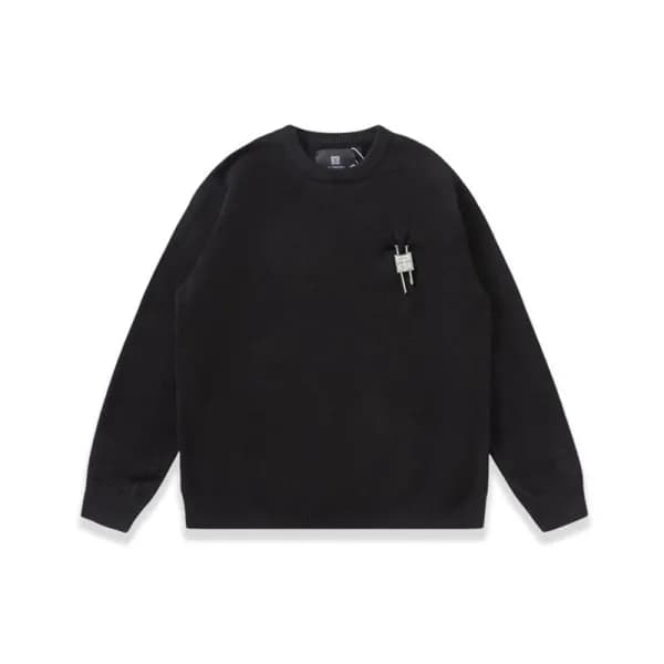 지방시 남성 블랙 크루넥 니트 - Givenchy Mens Black Knits - giv… - 1