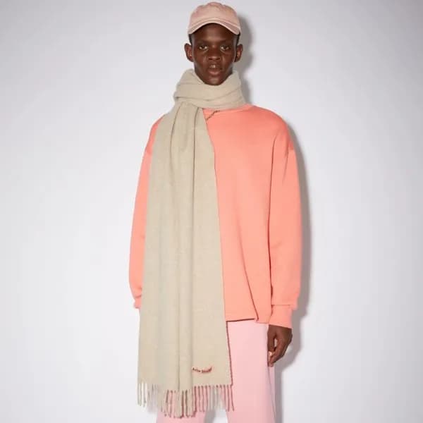 아크네 남/녀 베이지 머플러 - Acne Unisex Beige Muffler - ac18… - 1