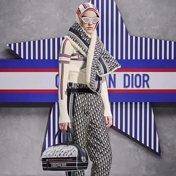 디올 남/녀 블루 머플러 - Dior Unisex Blue Muffler - di182x - 1