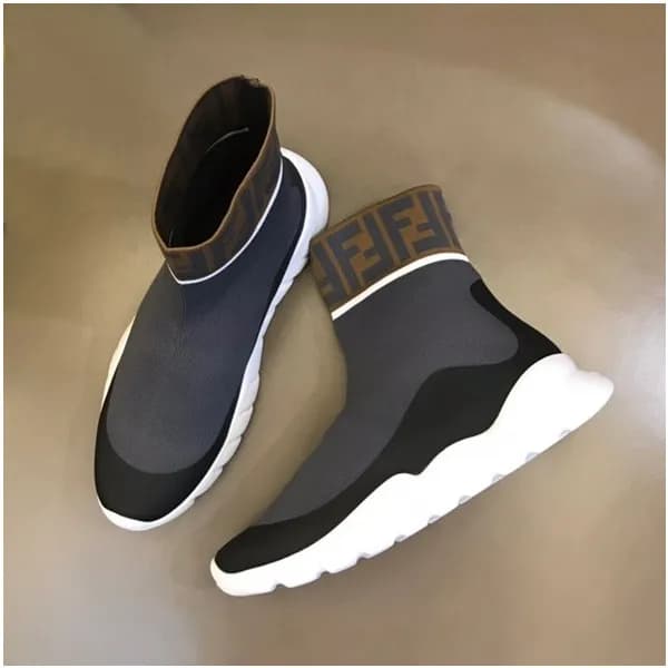 펜디 남성 이니셜 그레이 스니커즈 - Fendi Mens Gray Sneakers - fe… - 1
