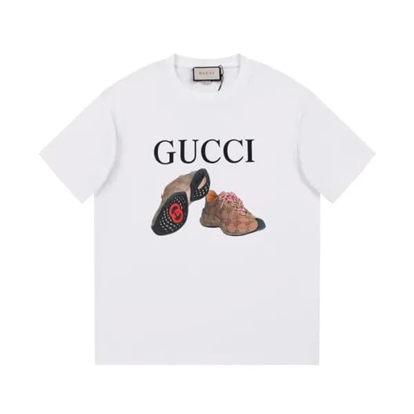구찌 남/녀 화이트 크루넥 반팔티 - Gucci Unisex White Short slee… - 1
