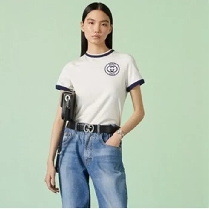 구찌 여자 크루넥 반팔티 - Gucci Womens Round Tshirt - gu737x - 1