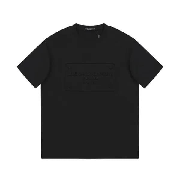 돌체앤가바나 남성 블랙 크로넥 반팔티 - Dolce&Gabbana Mens Black Ts… - 1