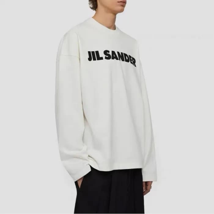 질샌더 남성 베이직 화이트 맨투맨 - Jil Sander Mens White Tshirts… - 1