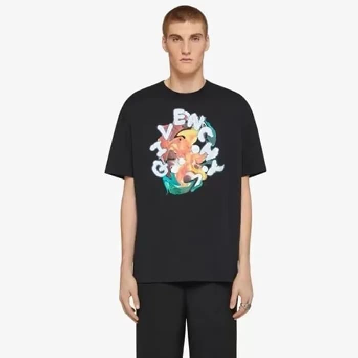 지방시 남성 블랙 반팔티 - Givenchy Mens Black Tshirts - gic2… - 1