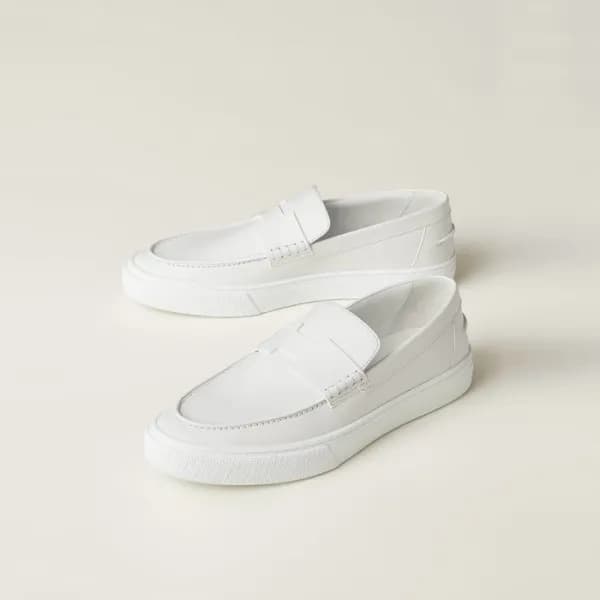 에르메스 남/녀 화이트 로퍼 - Hermes Unisex H Loafers - hes107… - 1