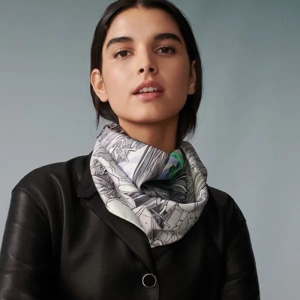 에르메스 여성 블랙 스카프 - Hermes Womens Black Scarf - acc22… - 1