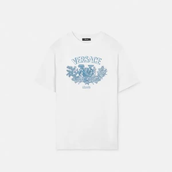 베르사체 남성 반팔 티셔츠 - Versace Mens Round Tshirts - vec2… - 1