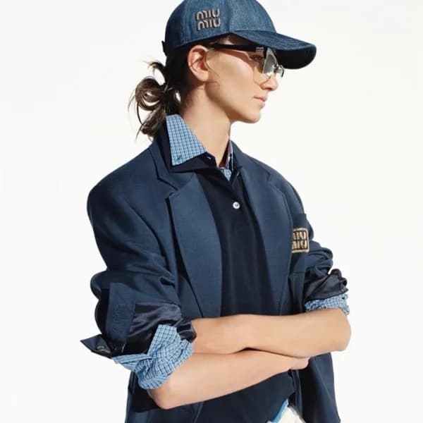 미우미우 여성 데님 볼캡 - Miumiu Womens Denim Ballcap - acc2… - 1