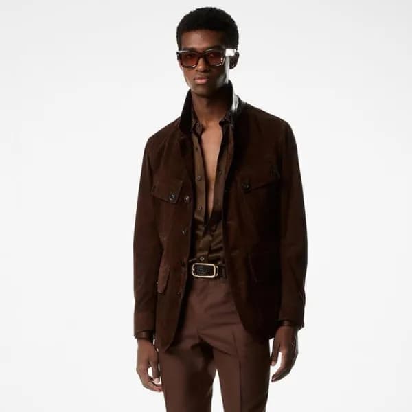 톰포드 남성 가죽 자켓 - Tom Ford Mens Leather Jacket - toc4… - 1