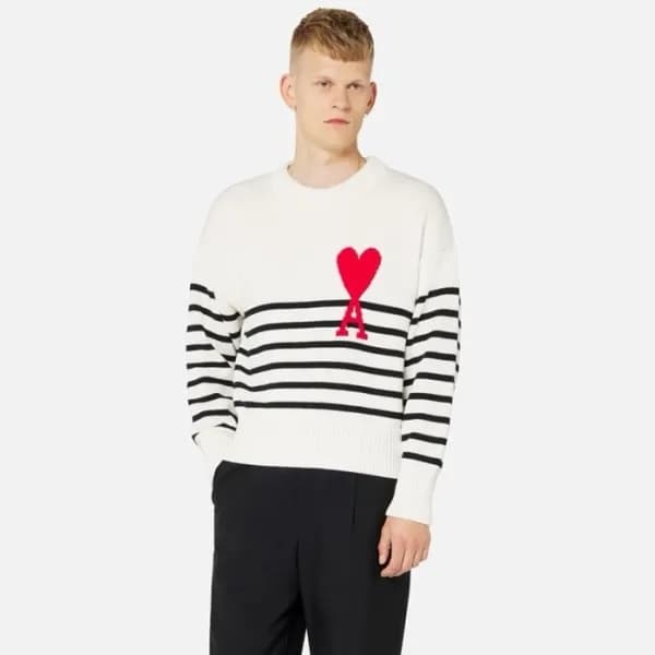 아미 남/녀 라운드 니트 - Ami Unisex Round Knitwear - ami453…