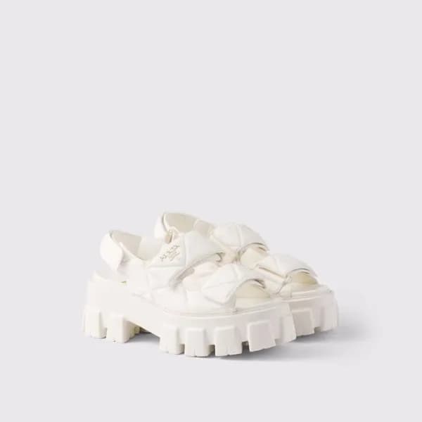 프라다 여성 모놀리스 나파 가죽 샌들 - Prada Womens Monolith Napa … - 1