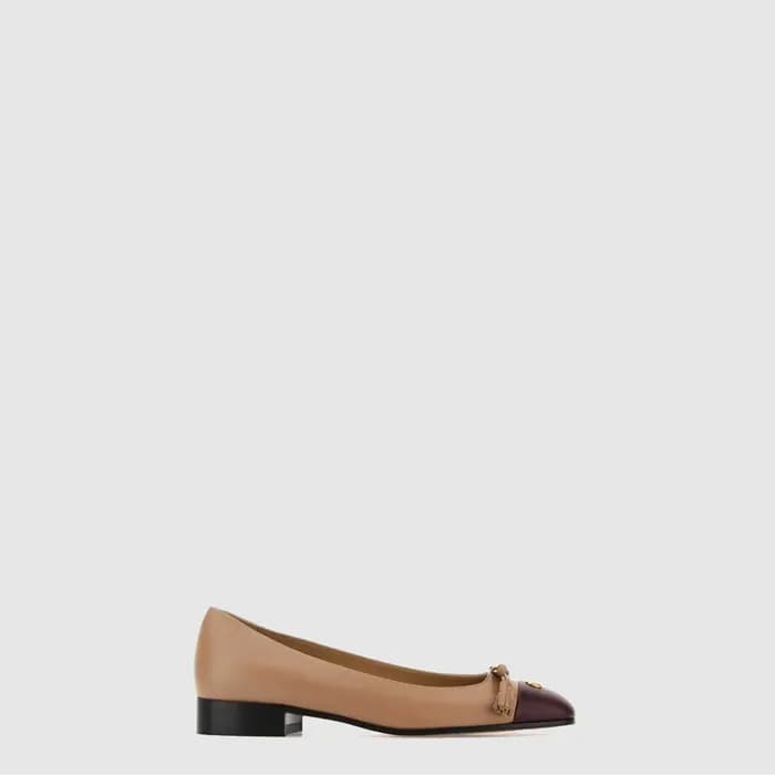 발렌티노 여성 발레 뒤 루아 포니 이펙트 카프스킨 발레리나 - Valentino Balle… - 1