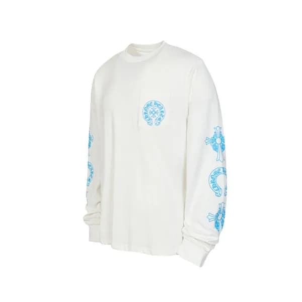 크롬하츠 남성 라운드 긴팔티 - Chrome Hearts Mens Round Tshirt … - 1