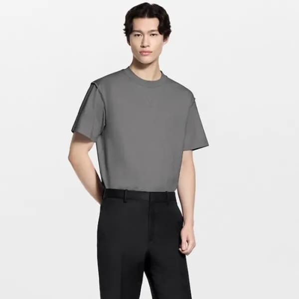루이비통 남성 라운드 반팔 티셔츠 - Louis vuitton Mens Round Tshi… - 1