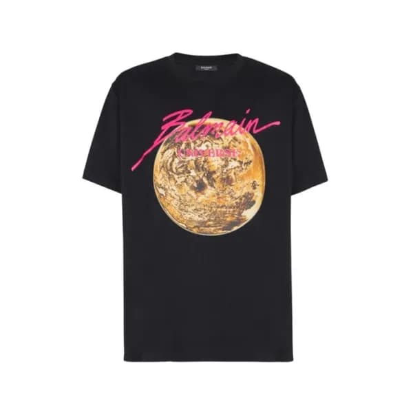 발망 남성 라운드 반팔티 - Balmain Mens Round Tshirt - bmc137… - 1