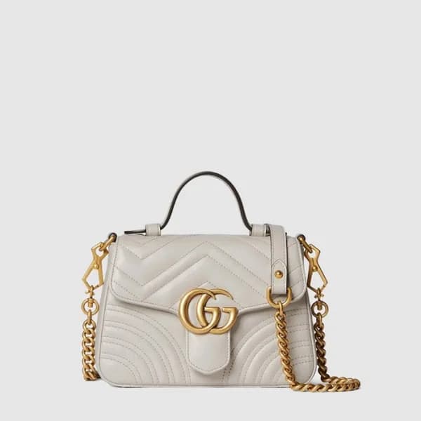 구찌 여성 GG 마몽 미니 탑 핸들백 - Gucci Womens GG Marmont Min… - 1