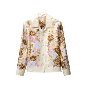 베르사체 여성 프린트 실크 트윌 셔츠 - Versace Womens Printed Silk…