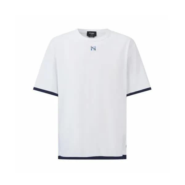 펜디 남성 라운드 반팔 티셔츠 - Fendi Mens Round Tshirt - fec16358x